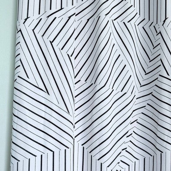 Worthington Black White Geo Maxi Skirt L | Office to Weekend - Picture 5 of 8